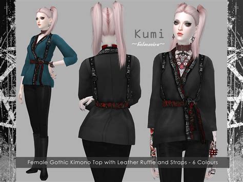 The Sims Resource Kumi Goth Kimono Top Mesh Needed