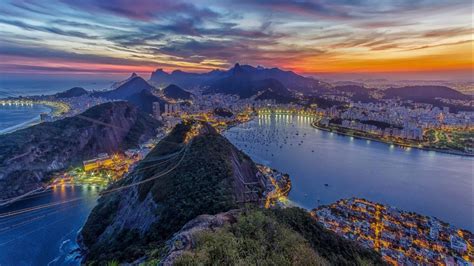 Beautiful Twilight Sunset Rio De Janeiro Brazil 19201080 Sunset