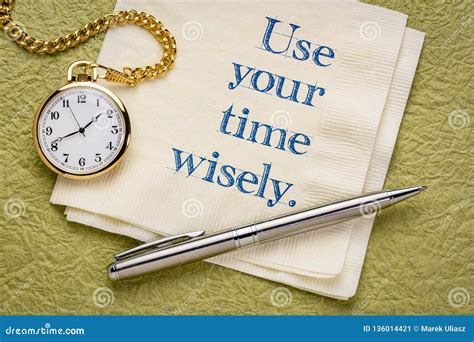 Use You Time Wisely Stock Image Image Of Advice Efficiency 136014421