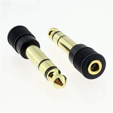 2pcs Microphone Plug Connector Jack 65mm Turn 35mm Jack Male To