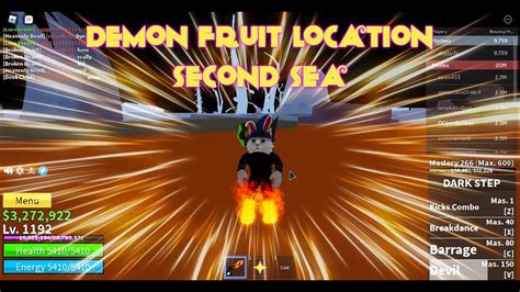 Blox Fruit Second Sea DeviL Fruits Spawn Location YouTube