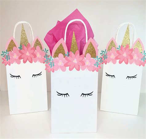 Unicorn Themed Birthday Party Favor Bags Party Favor Bags For Girls