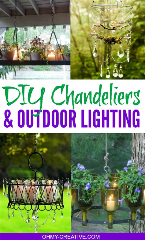 When decorating the exterior of your home for the holidays, there are a few things to keep in mind. DIY Chandeliers and Outdoor Lighting - Oh My Creative