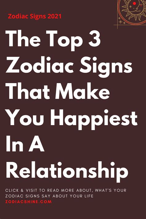 The Top 3 Zodiac Signs That Make You Happiest In A Relationship