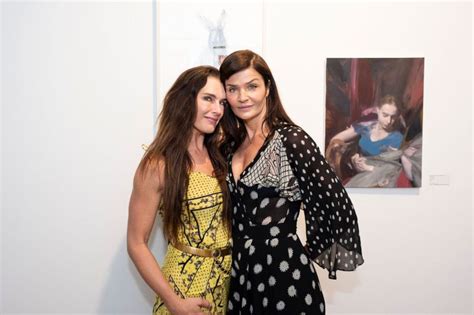 Brooke Shields And Helena Christensen At Art New York Ny Undressed