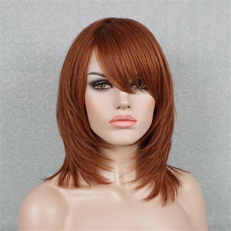 100 real human hair wig for white women auburn shag wigs with etsy australia