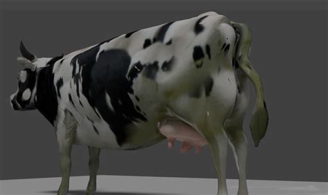 Artstation Cow 3d Model Rigged Resources