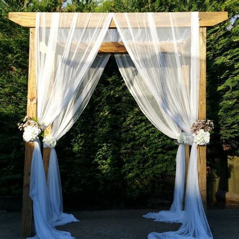 It is a natural wood without harm. wood wedding arch hire geelong … | Wedding arch, Woods ...