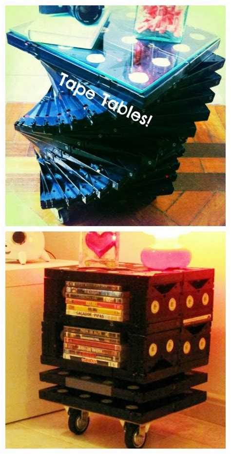 Tables From Old Betamax And Vhs Tapes Diy Upcycle