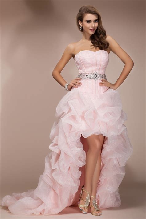 A Line Princess Sweetheart High Low Organza Dress Dylanqueen