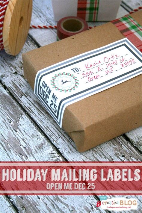 Follow our easy template instructions to get your projects ready to print on . Printable Holiday Mailing Labels - Today's Creative Life