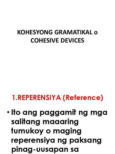 Ano Ang Halimbawa Ng Cohesive Devices Ng Halimbawa 2021
