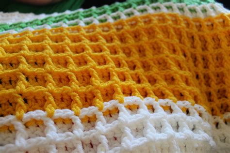 Easy Double Crochet Afghan Patterns Waffle Stitch Crochet