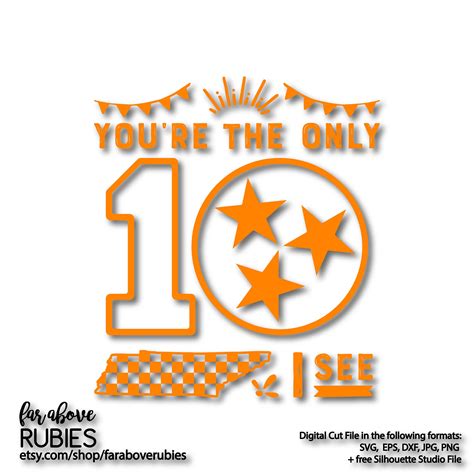 Youre The Only 10 I See Tennessee Tristar Checkerboard Etsy