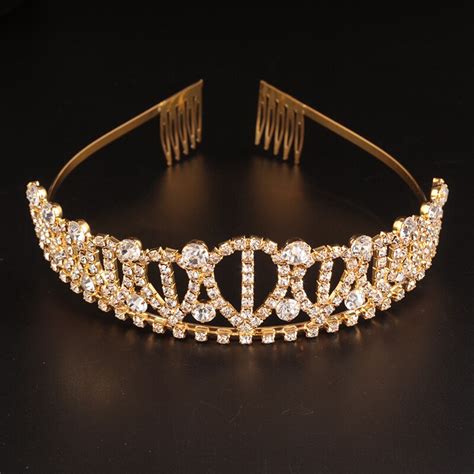 Crystal Bridal Queen Tiaras Crowns Hair Combs Rhinestone Wedding Prom