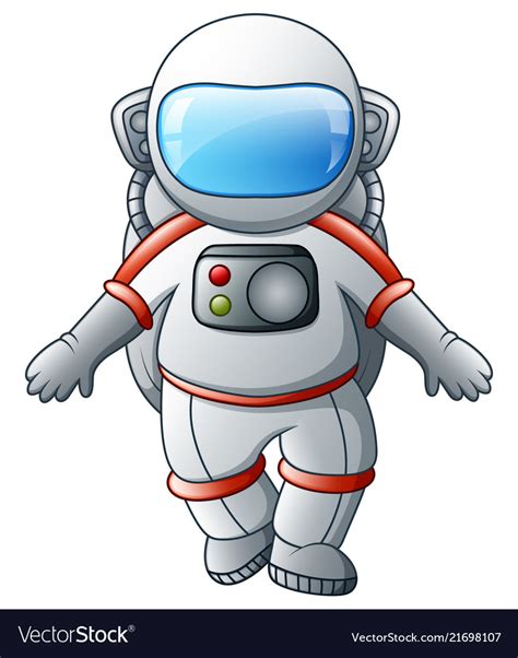 Cartoon Astronaut On A White Background Royalty Free Vector