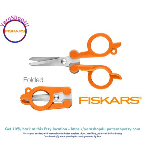 Fiskars Folding Travel Scissors Folds Down To 2 12 Long Tsa