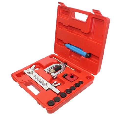 Sae Metric Double Flaring Brake Line Tool Kit With Mini Pipe Cutter