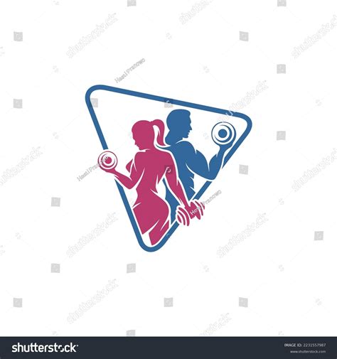 Fitness Gym Logo Design Template Exercising Stock Vector Royalty Free