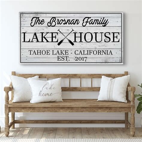 Personalized Lake House Decor Lake House Sign Custom Lake Life Etsy