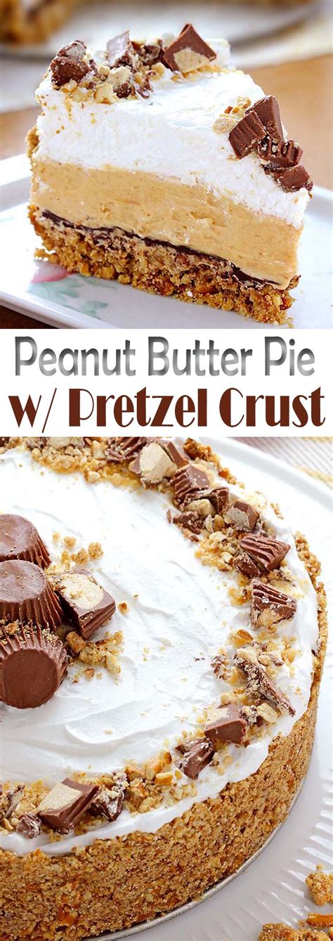 Peanut Butter Pie With Pretzel Crust