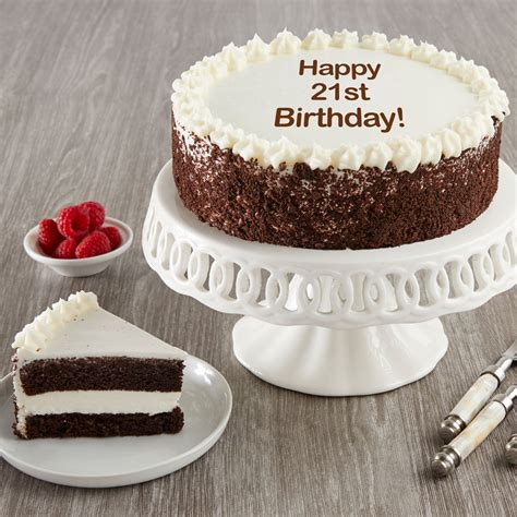 Happy 21st Birthday Chocolate And Vanilla Cake Delivered