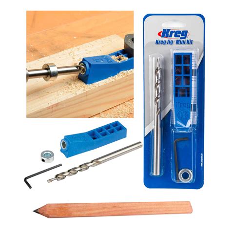 Kreg Pocket Hole Jig Mini Kit System With Free Carpenters Pencil