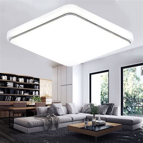 Led kitchen lighting is becoming more popular in modern kitchens. 24W LED Square Flush Mount Pendant Ceiling Light Fixtures ...