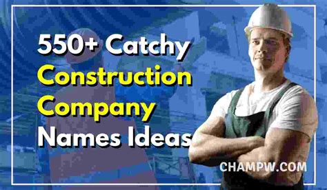 How To Create Catchy Construction Company Names With Examples Vrogue