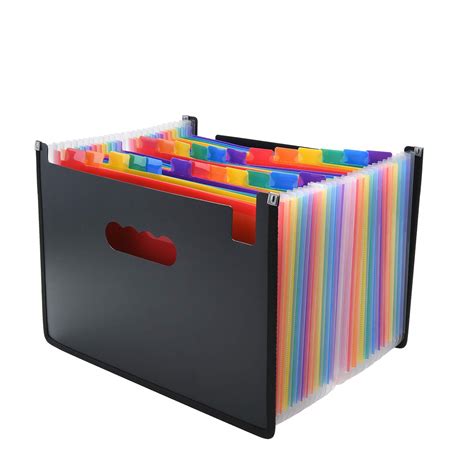 Expanding File Folder 24 Pockets Organizer Portable Large Capacity