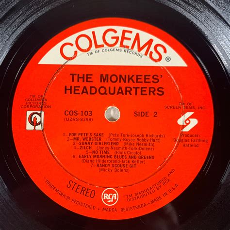 The Monkees Headquarters 1967 Vintage Vinyl Record Lp Etsy
