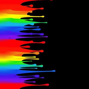 Shop dulux paints in all colours at homebase Rainbow paint drips on black - Spoonflower
