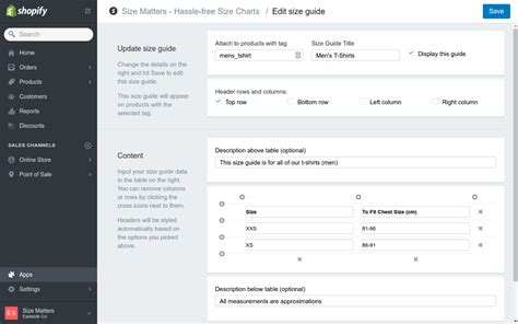 222 w merchandise mart pl suite 222 chicago, il. Size Matters - Hassle-free Size Charts - Ecommerce Plugins ...