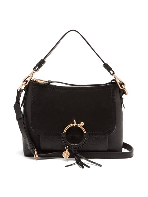 See By Chloé See By Chloé Joan Small Leather And Suede Cross Body Bag
