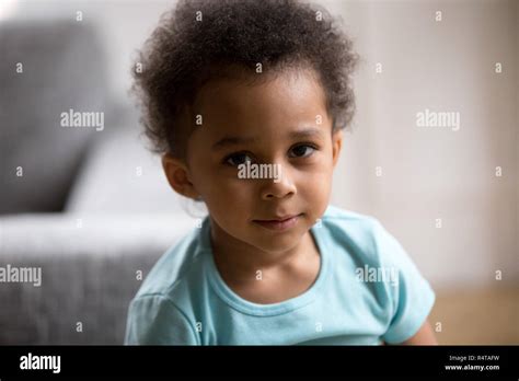 Head Shot Portrait Toddler African American Child Stock Photo Alamy