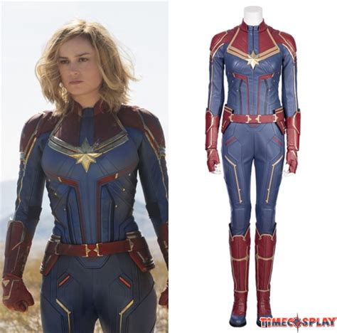 Captain marvel costume avengers 4 endgame cosplay suits top level. 2019 Captain Marvel Cosplay Costume Carol Danvers Costume