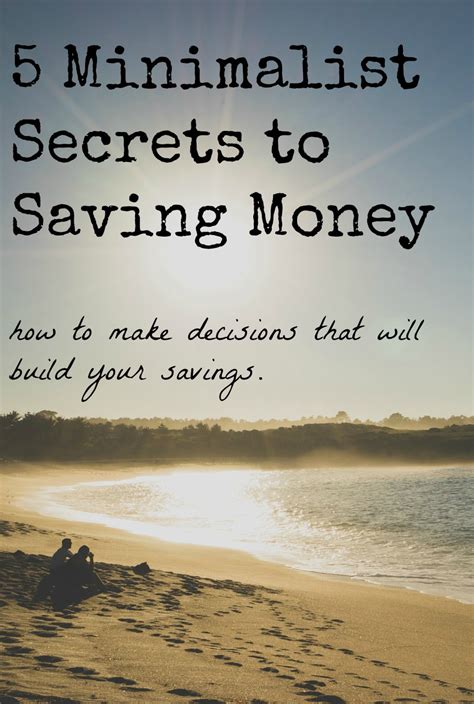 5 Minimalist Secrets To Saving Money Simplicity Relished