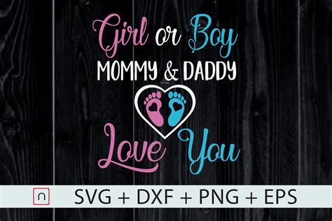 Girl Or Boymommy And Daddy Love You Svg By Novalia Thehungryjpeg