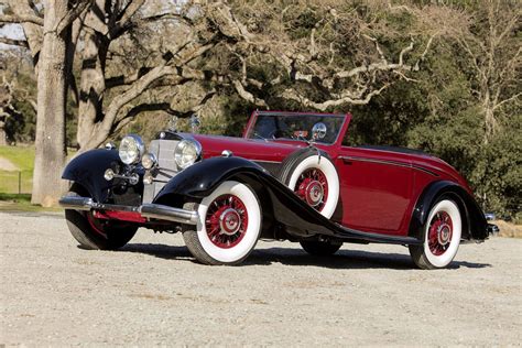 1938 Mercedes Benz 540k Roadster Red Classic Wallpapers Hd