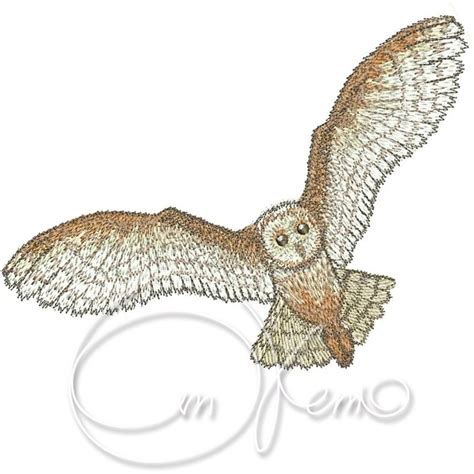 Machine Embroidery File Owl Etsy