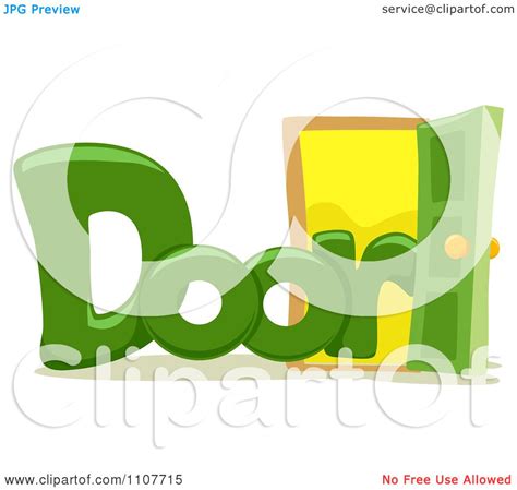 Clipart The Word Door For Letter D - Royalty Free Vector Illustration ...