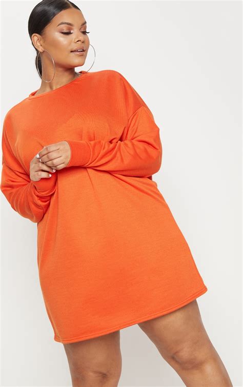 The burnt orange knitted sweater made by ukrainian brand 'vish. Plus Orange Oversized Sweater | Plus Size ...
