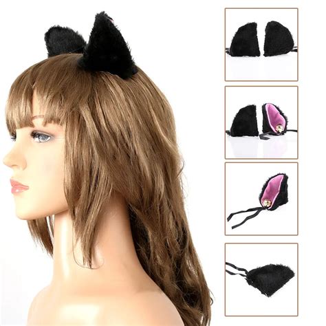 1 Pair Fashion Cute Bell Cat Animal Ears Hair Clip Sweet Funny Cosplay