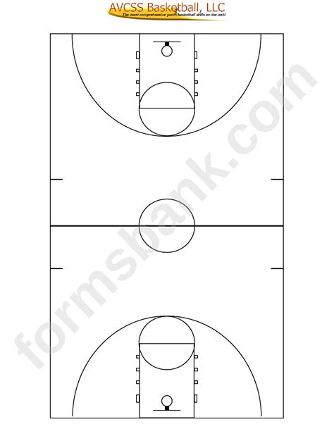 Basketball Court Diagram Printable