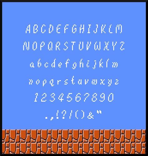 Mario 64 Video Game Font Cross Stitch Pattern Pattern Only Etsy In