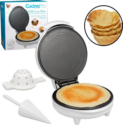 Waffle Cone And Bowl Maker Includes Shaper Roller And Bowl Press