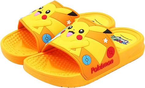 Pokémon Pikachu Holy Boys Girls Yellow Summer Slippers Slide Sandals