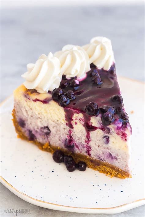 This Blueberry Cheesecake Is Ultra Creamy And Swirled With Fresh Blue Blueberry Cheesecake