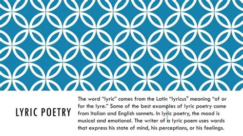 Ppt Lyric Poetry Powerpoint Presentation Free Download Id2227218