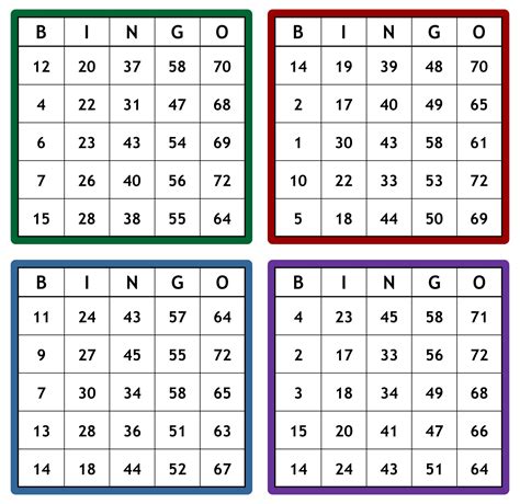 Number Bingo Printable Printable Word Searches